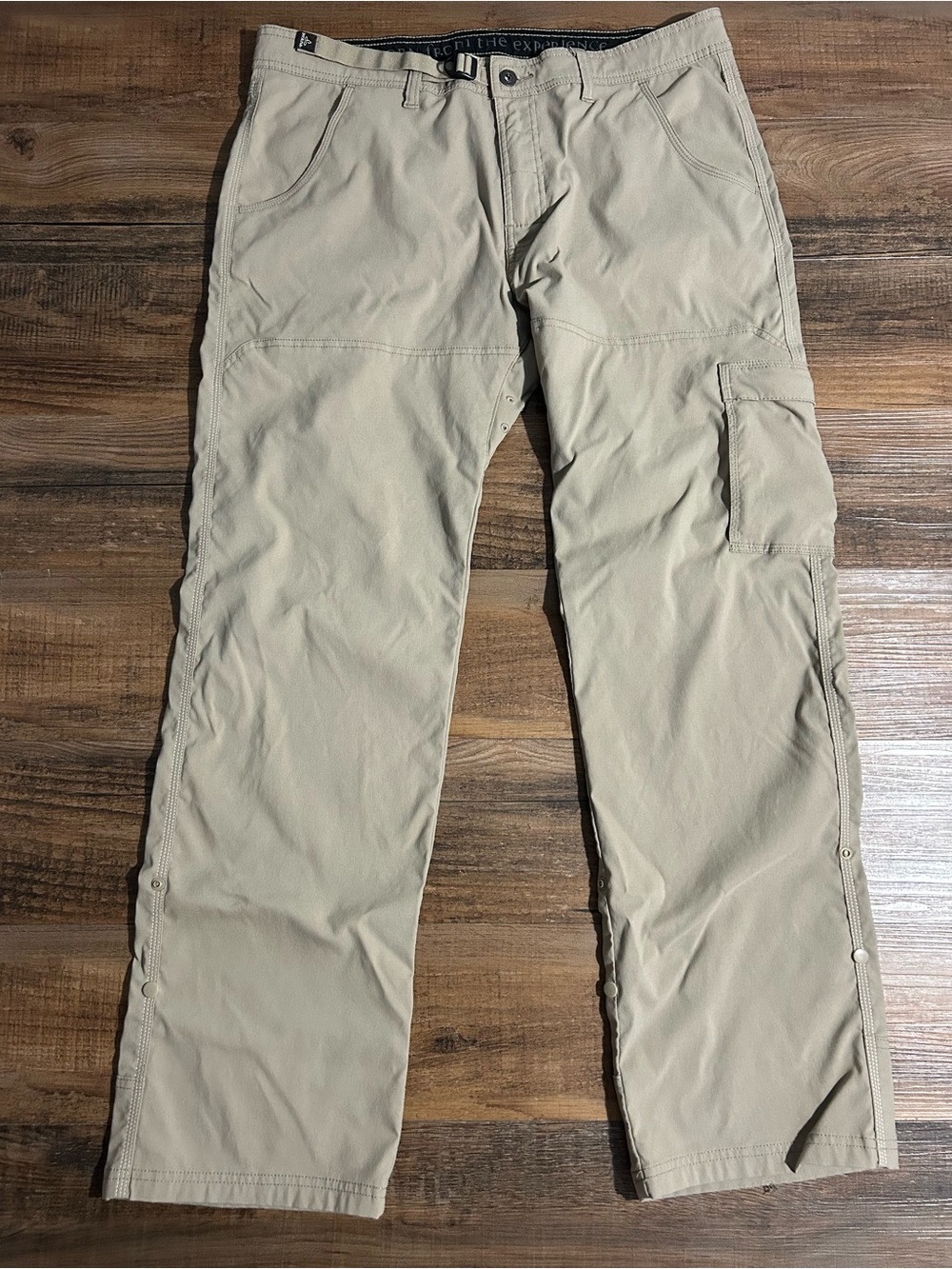 Prana Stretch Zion Outdoor Pants Mens 38x32 khaki